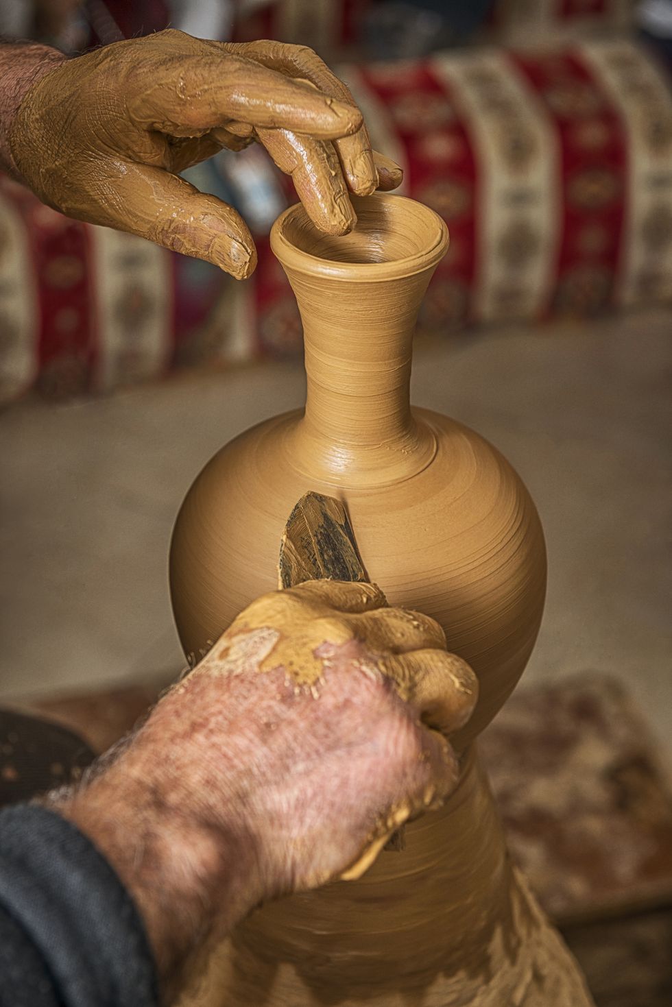 handmade pottery production