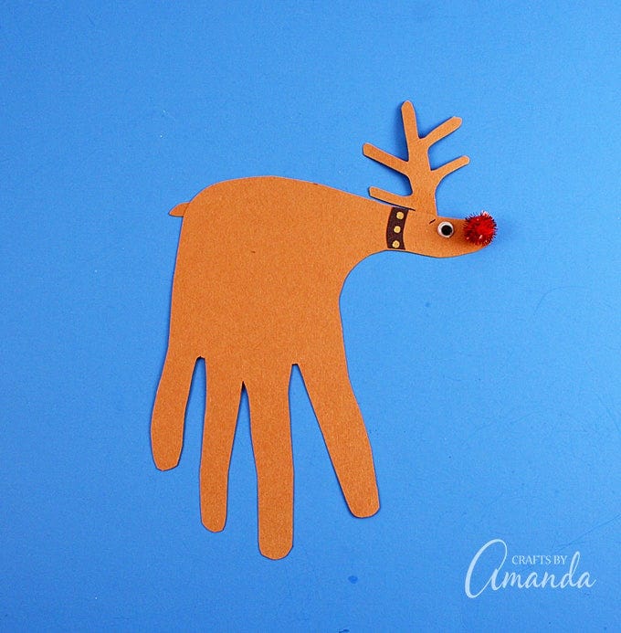 handprint reindeer craft