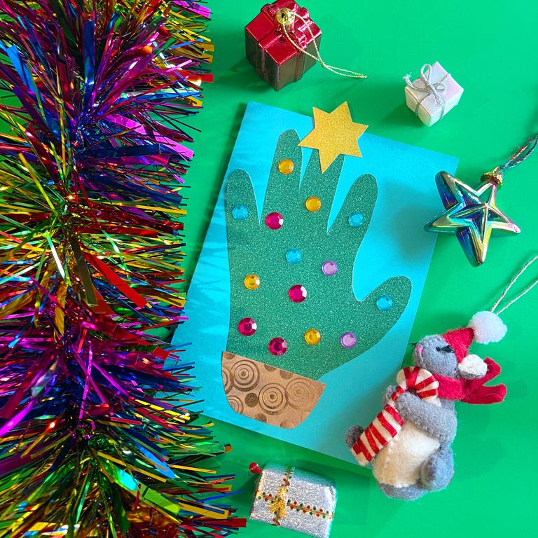 Handprint Christmas Card: How To Make A Personal Festive Card