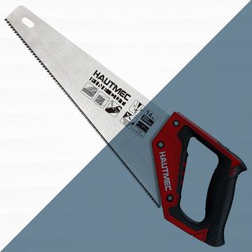 handsaw with red handle