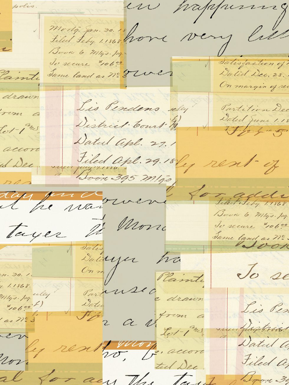 handwritten notes and letters overlaying each other