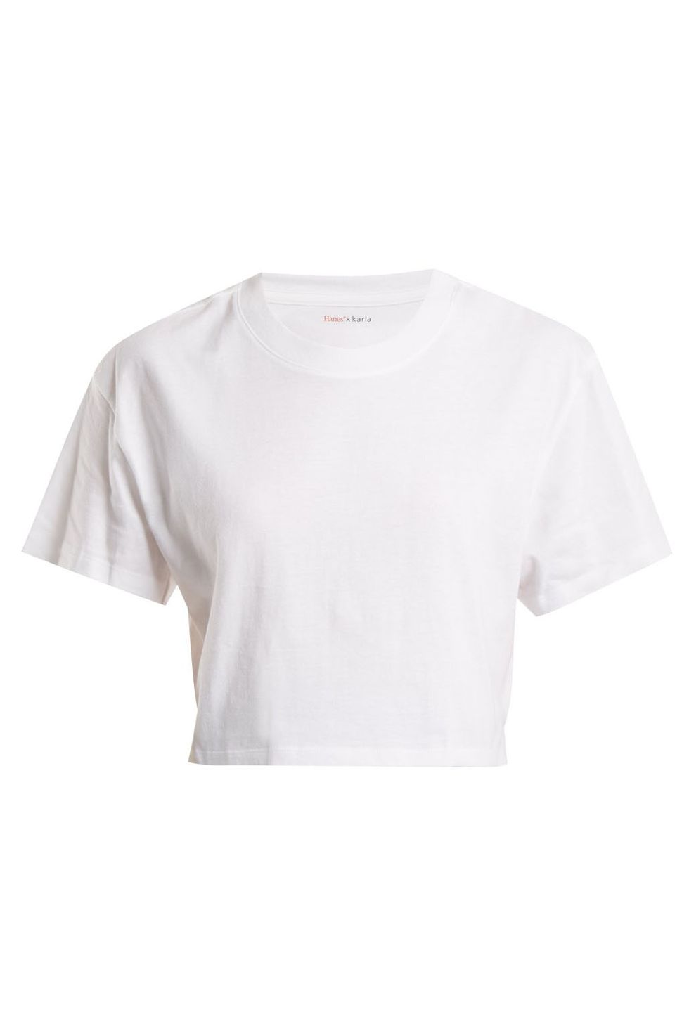 Hanes x Karla cropped white t-shirt