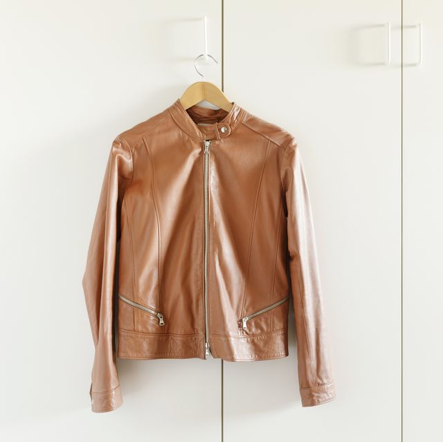hanging leather jacket, interior