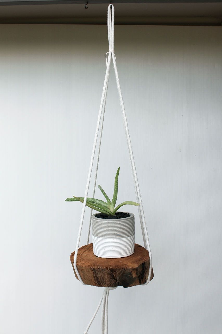 Large Hanging Planter Pot in Matte White 