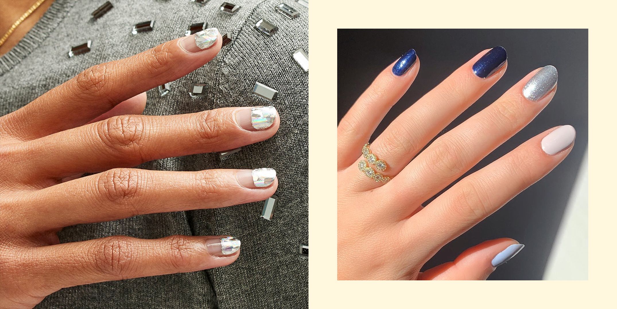 glitter gel nail design ideas
