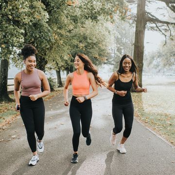 happy and relaxed woman joggers