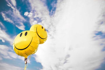 happy face, happiness, smiley face balloons