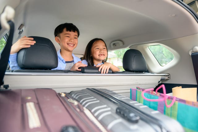 happy kids getting ready for vacation