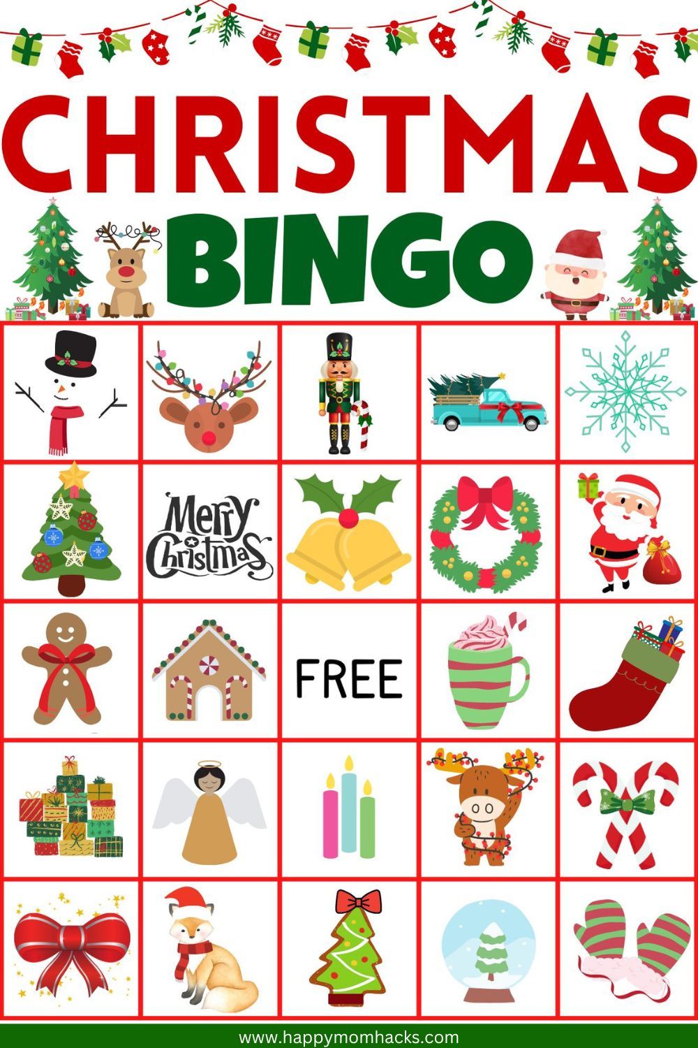 La Senza Holiday Bingo Card