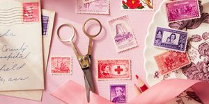 vintage stamps for happy valentines day messages