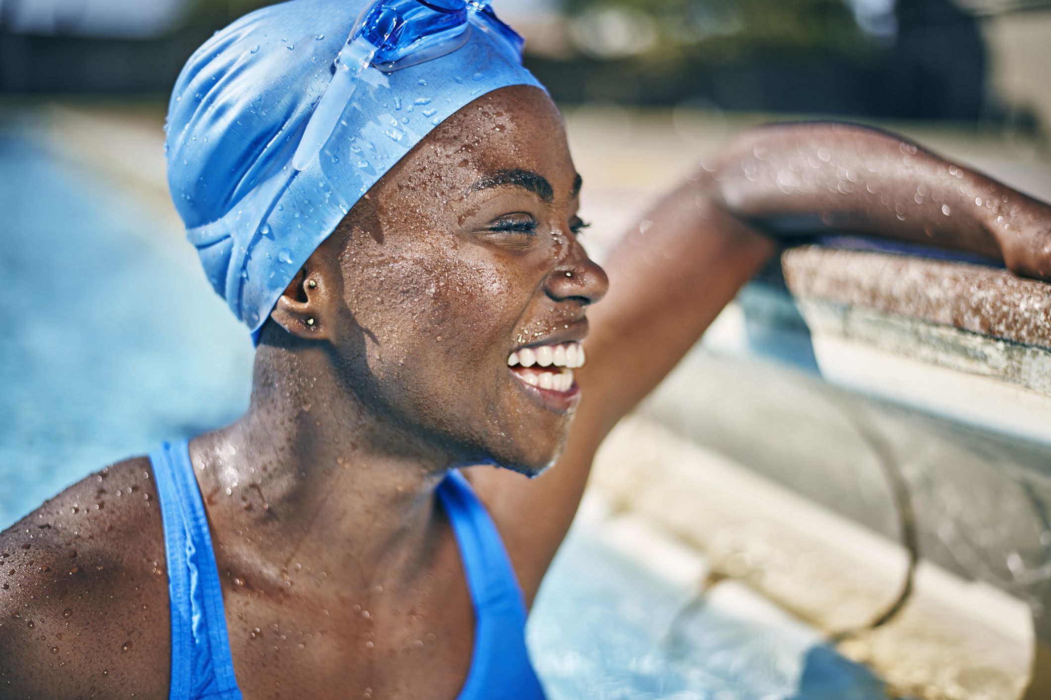 Swimming sets discount to lose weight