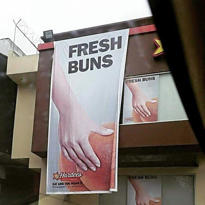 hardees advertisement outside