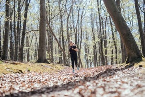 hardlopen hardloper bos gelukkig