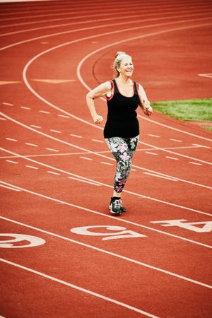 hardlopen oudere vrouw sterk blijven