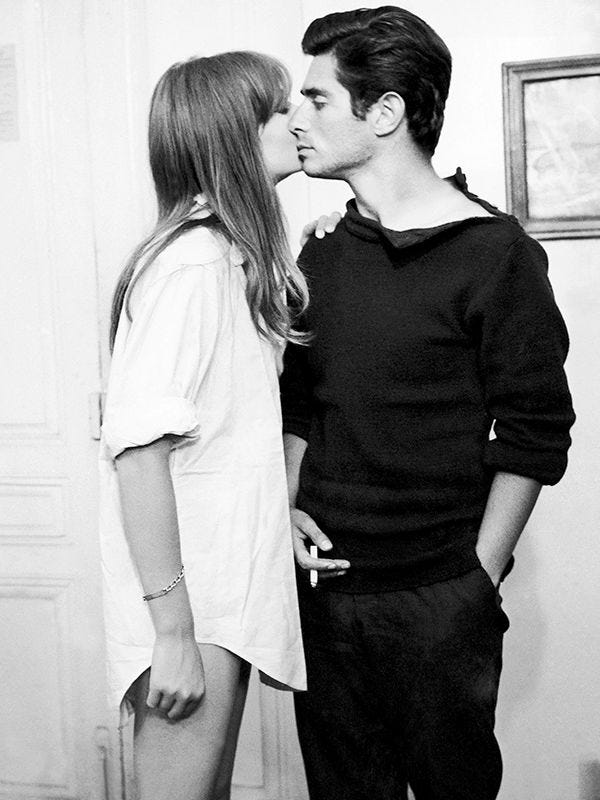 White, Black, Photograph, Black-and-white, Forehead, Interaction, Kiss, Standing, Romance, Shoulder, 