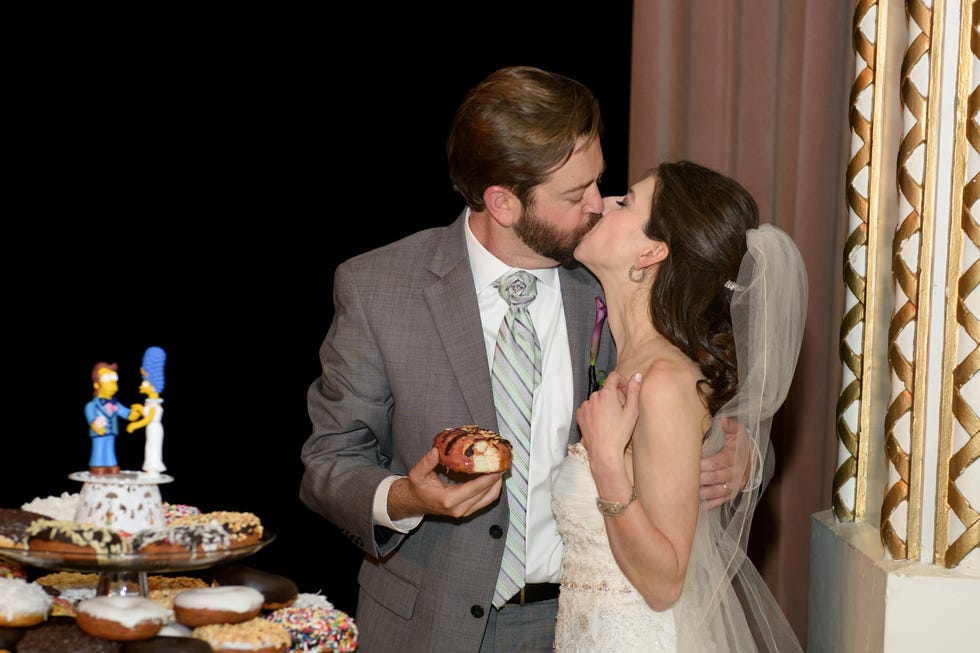 Photograph, Wedding, Wedding cake, Ceremony, Cake, Yellow, Event, Wedding reception, Interaction, Food, 