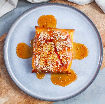 harissa honey filo wrapped feta