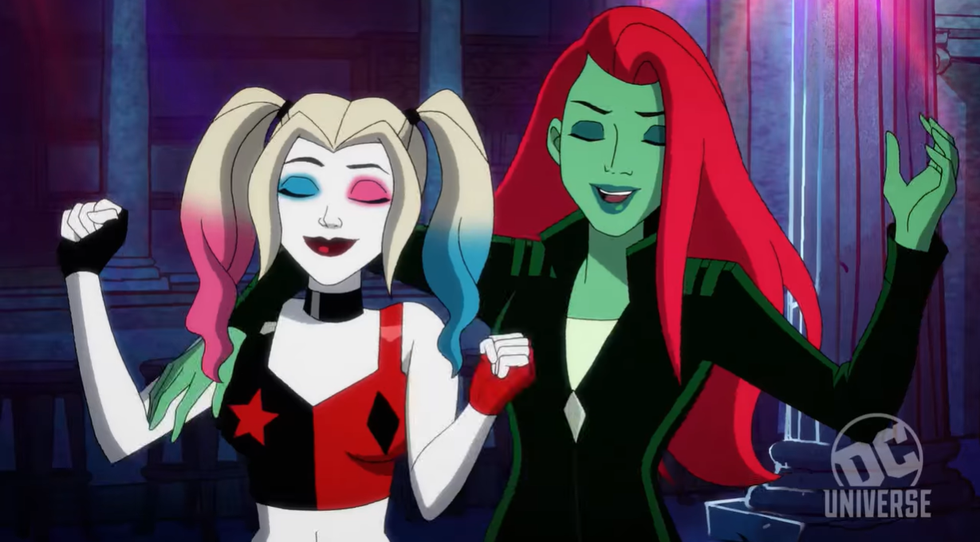 harley quinn and poison ivy in the harley quinn season 2 trailer