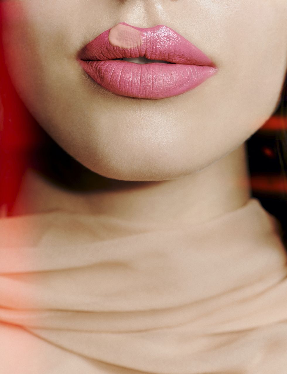 a close up of a lips