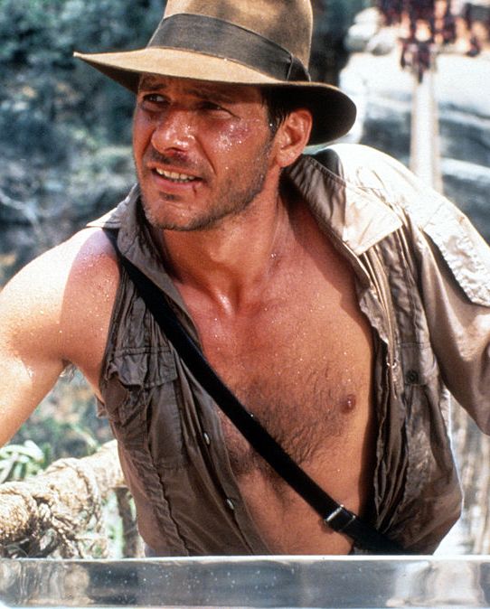 harrison ford in a scene from the film indiana jones and the temple of doom, 1984 photo by paramountgetty images