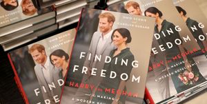 london, england   august 11 copies of 'finding freedom' are stacked up in waterstones piccadilly  on august 11, 2020 in london, england finding freedom harry and meghan and the making of a modern family is a biography of prince harry and meghan markle, the duke and duchess of sussex, written by carolyn durand and omid scobie and published by harper collins  photo by chris jacksongetty images