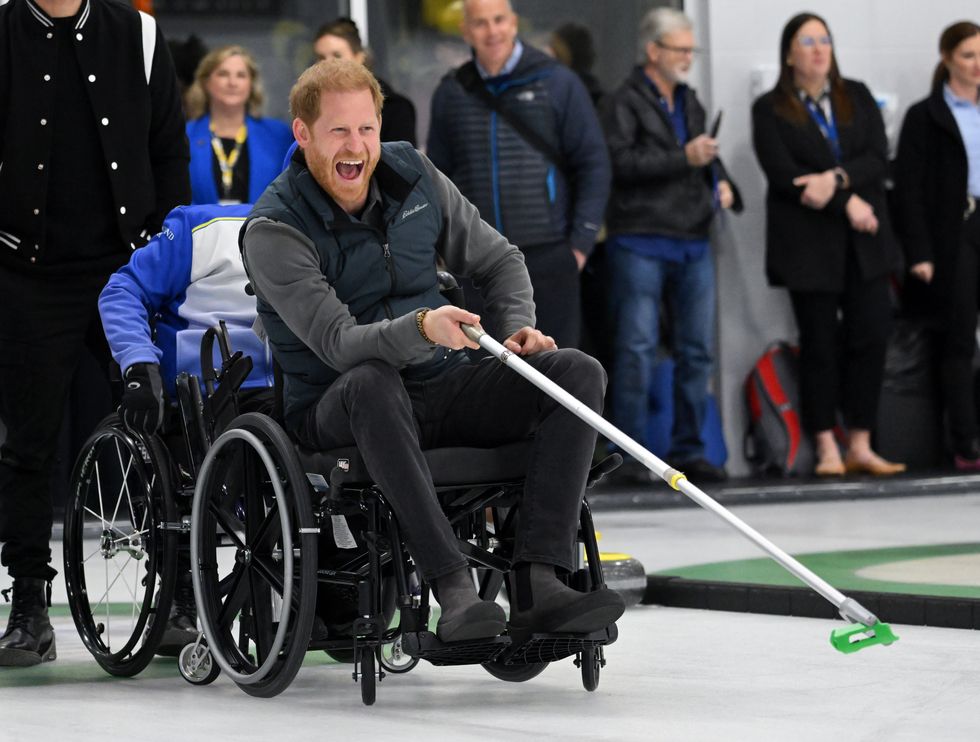 vancouver, canada february 16 prince harry, duke of sussex attends the invictus games one year to go winter training camp at hillcrest community centre on february 16, 2024 in vancouver, canada photo by karwai tangwireimage