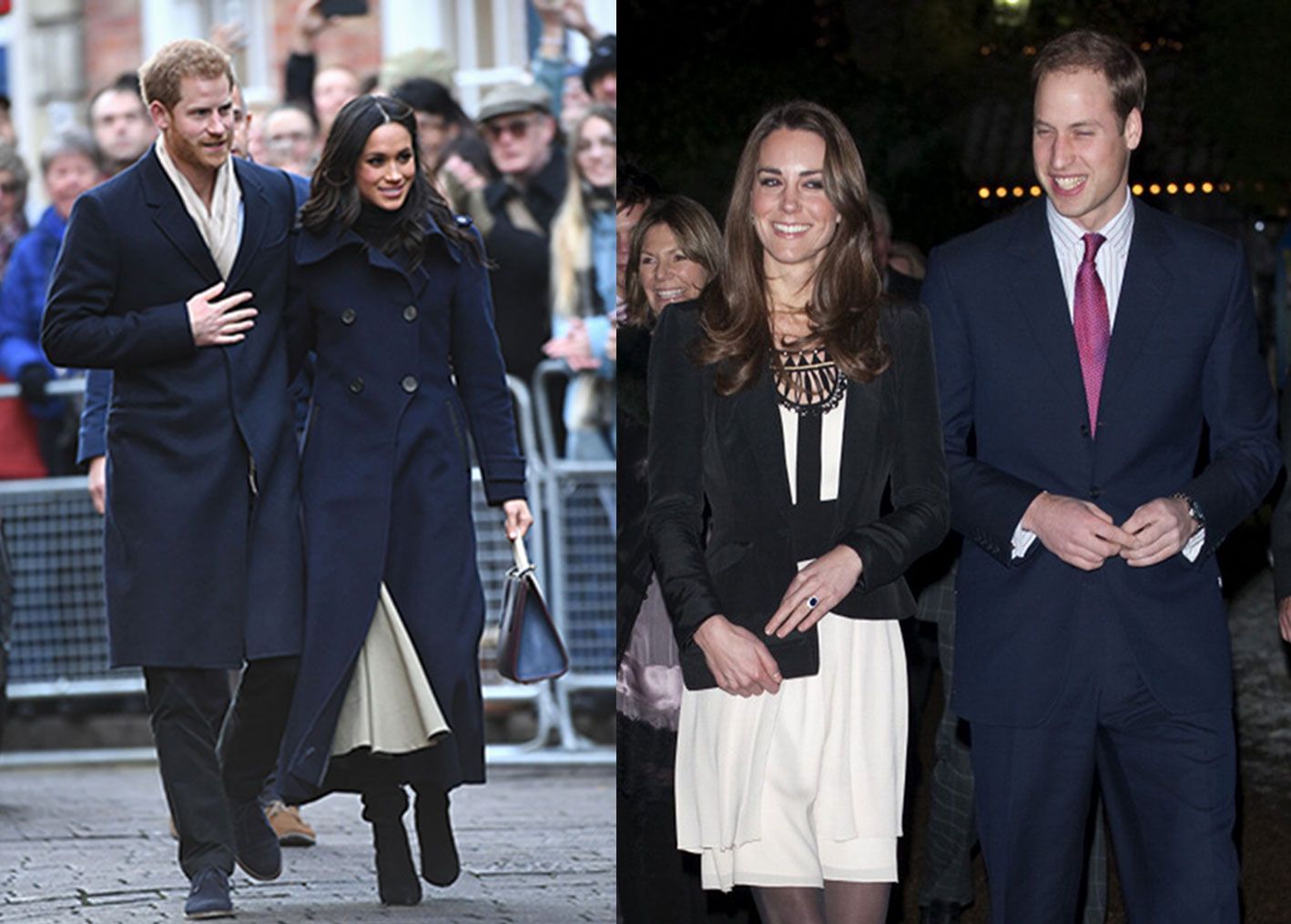 Meghan Markle and Prince Harry first royal engagement compared to Duke and Duchess of Cambridge