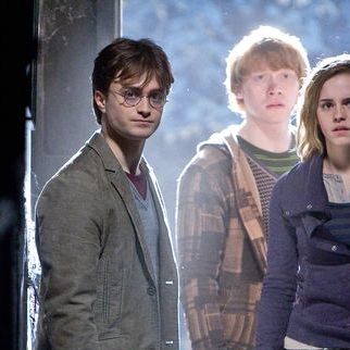 harry, ron and hermione in a still from harry potter and the deathly hallows part 1