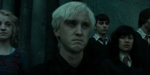 harry potter's draco and lucius malfoy just had a sweet reunion