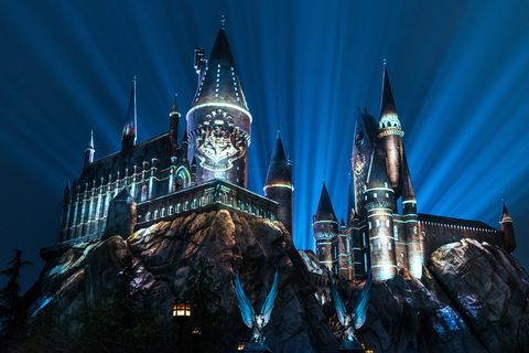 harry potter world hogwarts night