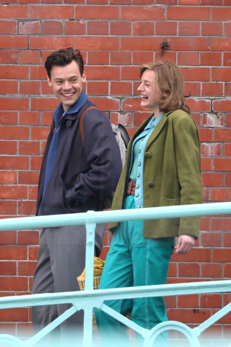 harry styles and emma corrin filming my policeman