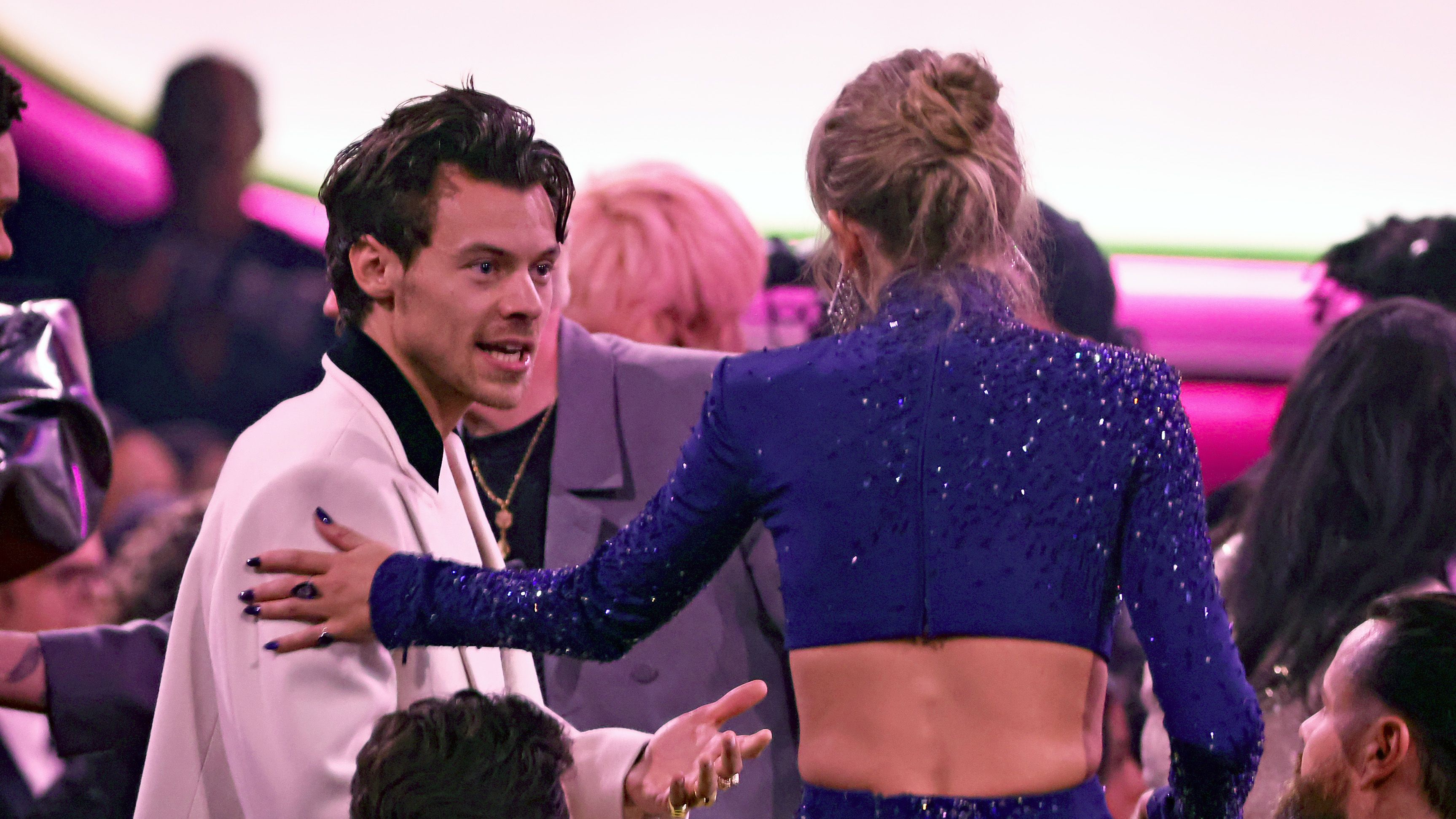 Taylor Swift Was the Only One Dancing to Ex Harry Styles's Grammys