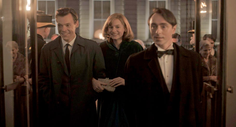 harry styles, emma corrin, david dawson, my policeman