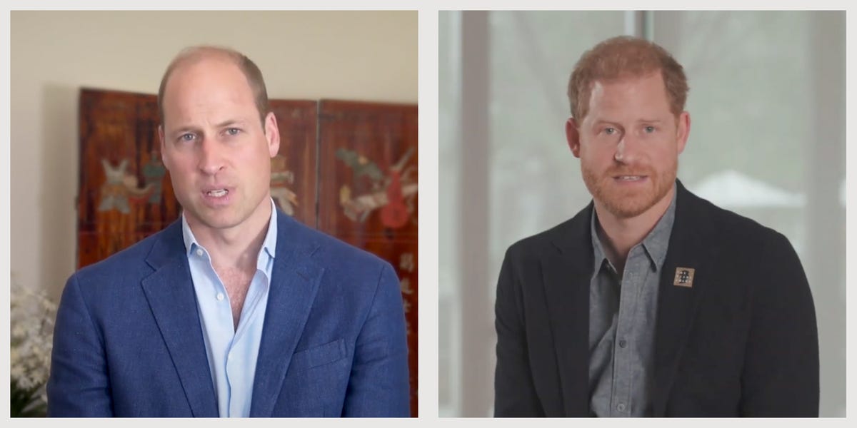 Prins Harry en Prins William wonen de Diana Awards 2023 bij Prins Harry en Prins William wonen de Diana Awards 2023 bij