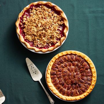 harvest pear blackberry pie and brown sugar pecan pie