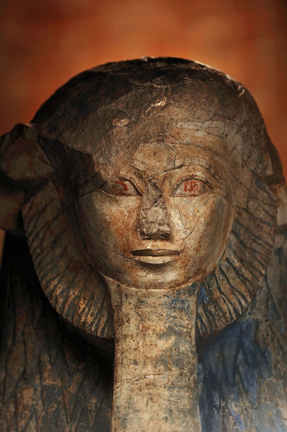 Dit standbeeld toont Hatsjepsoet met leeuwenmanen en de baard van een farao