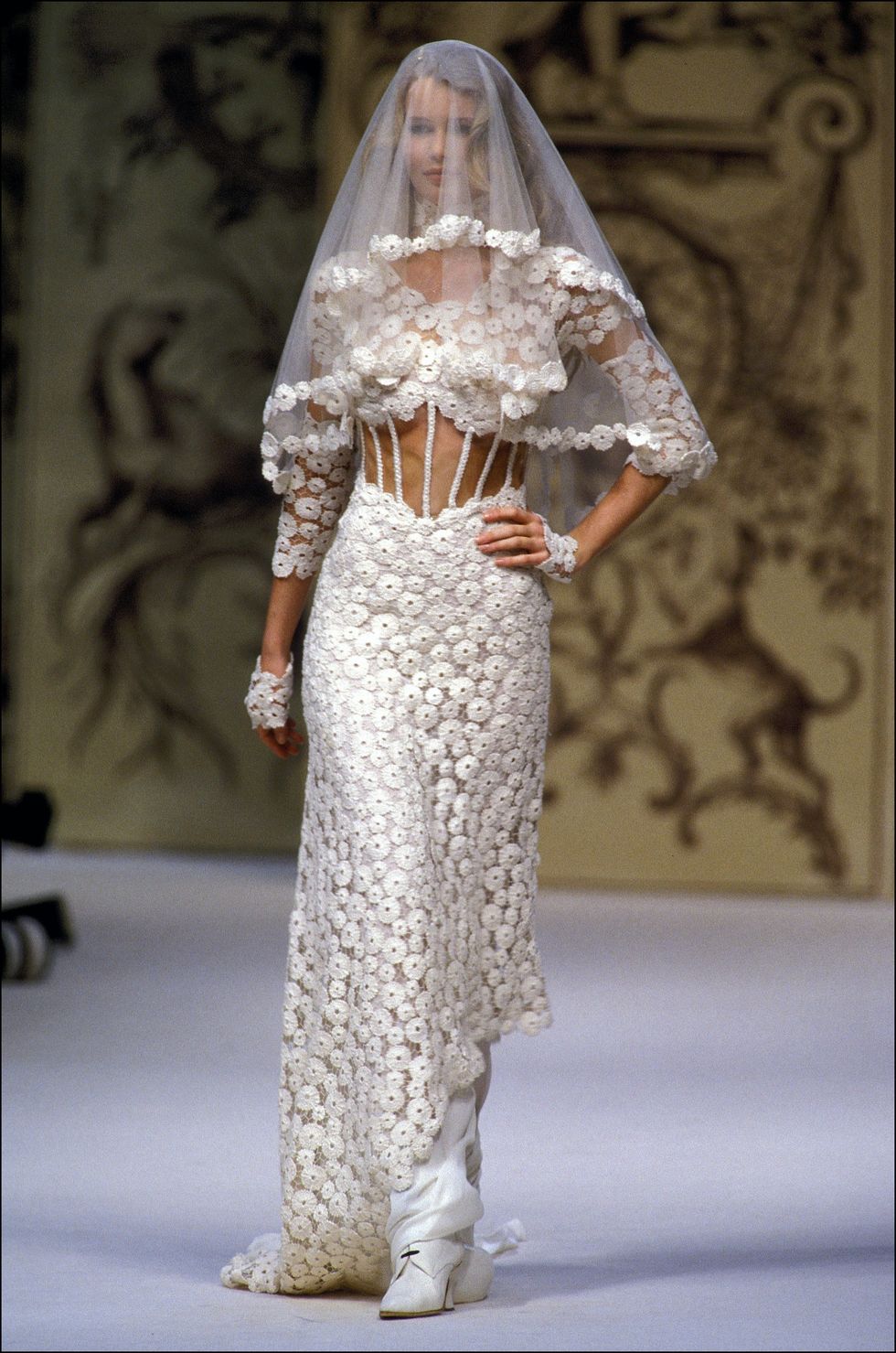 fashion haute couture spring summer 1993 in paris, france in january, 1993