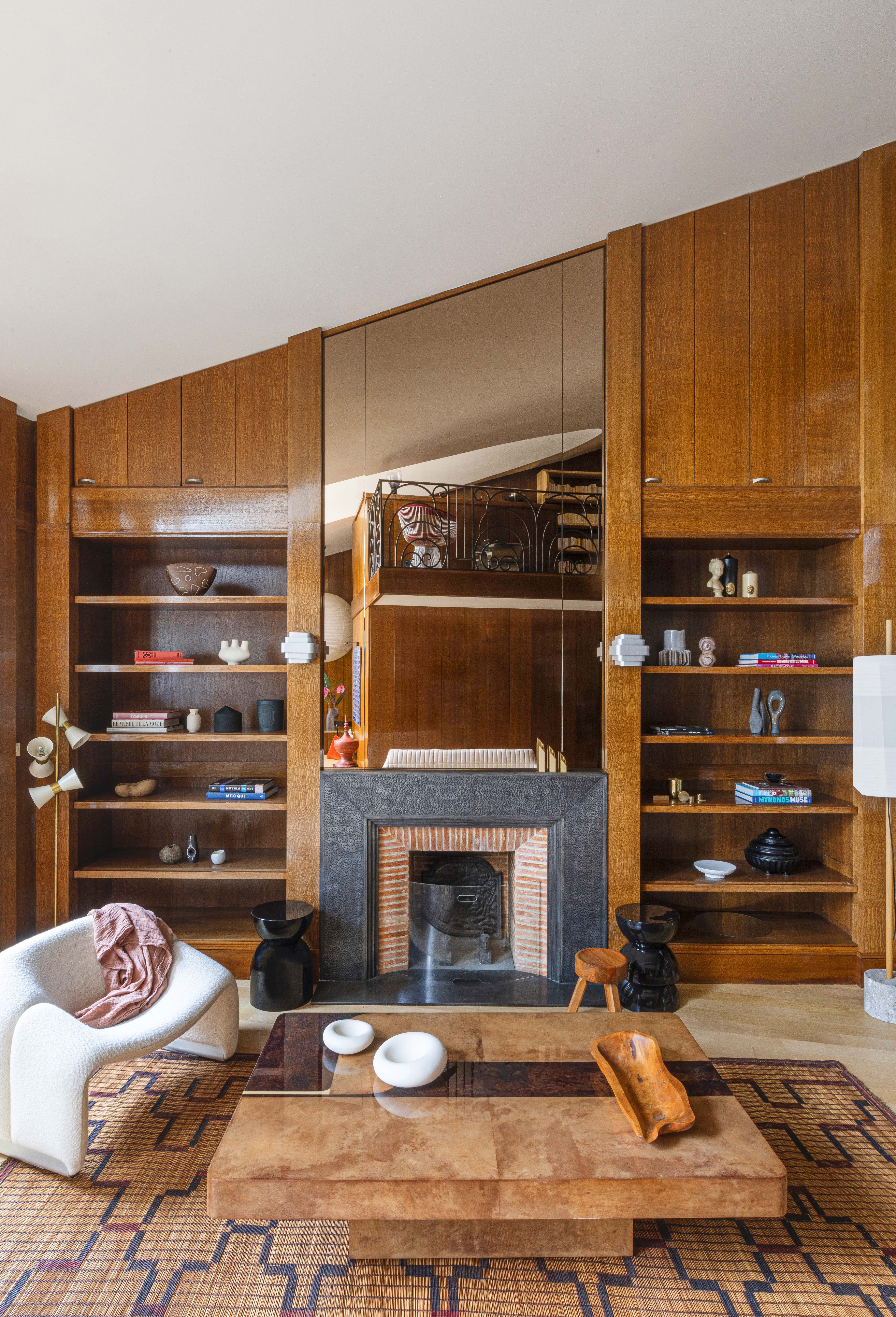 Wood panelled Paris home inspired by Yves Saint Laurent