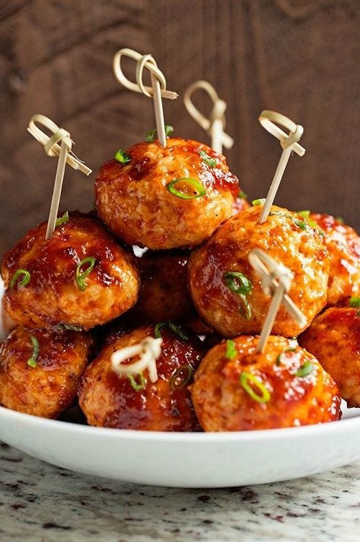 hawaiian barbecue chicken meatballs fourth july appetizers