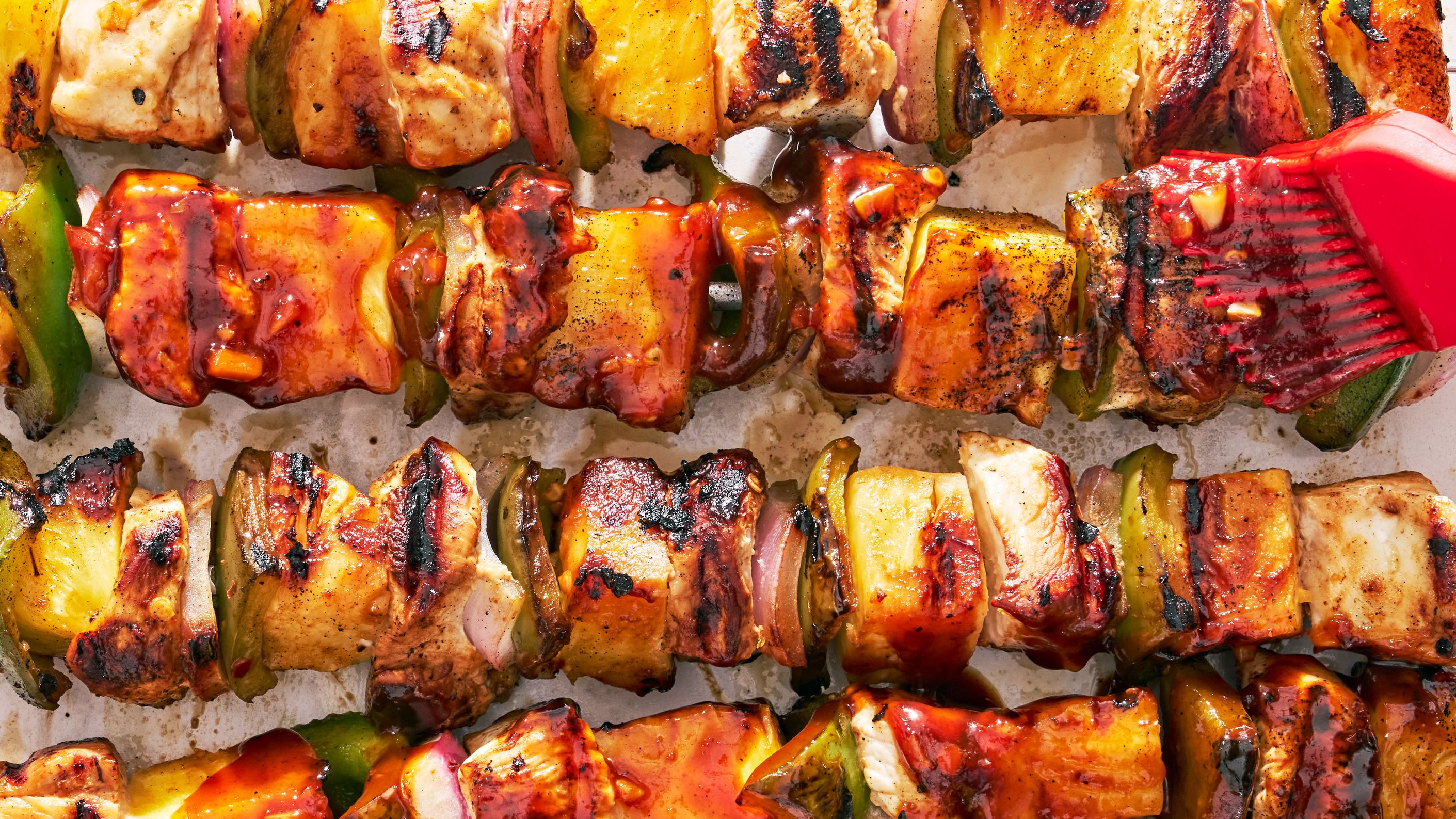 Grilled Chicken Skewers {with Peppers} - Out Grilling