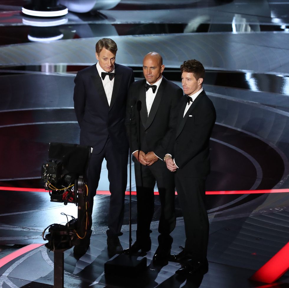 the oscars®  the 94th oscars® aired live sunday march 27, from the dolby® theatre at ovation hollywood at 8 pm edt5 pm pdt on abc in more than 200 territories worldwide abc via getty imagestony hawk, kelly slater, shaun white