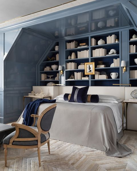 blue bedroom designed by brynn olson
