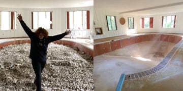una mujer compra una casa y no sabía que tenía una piscina subterránea, que quiere tapar