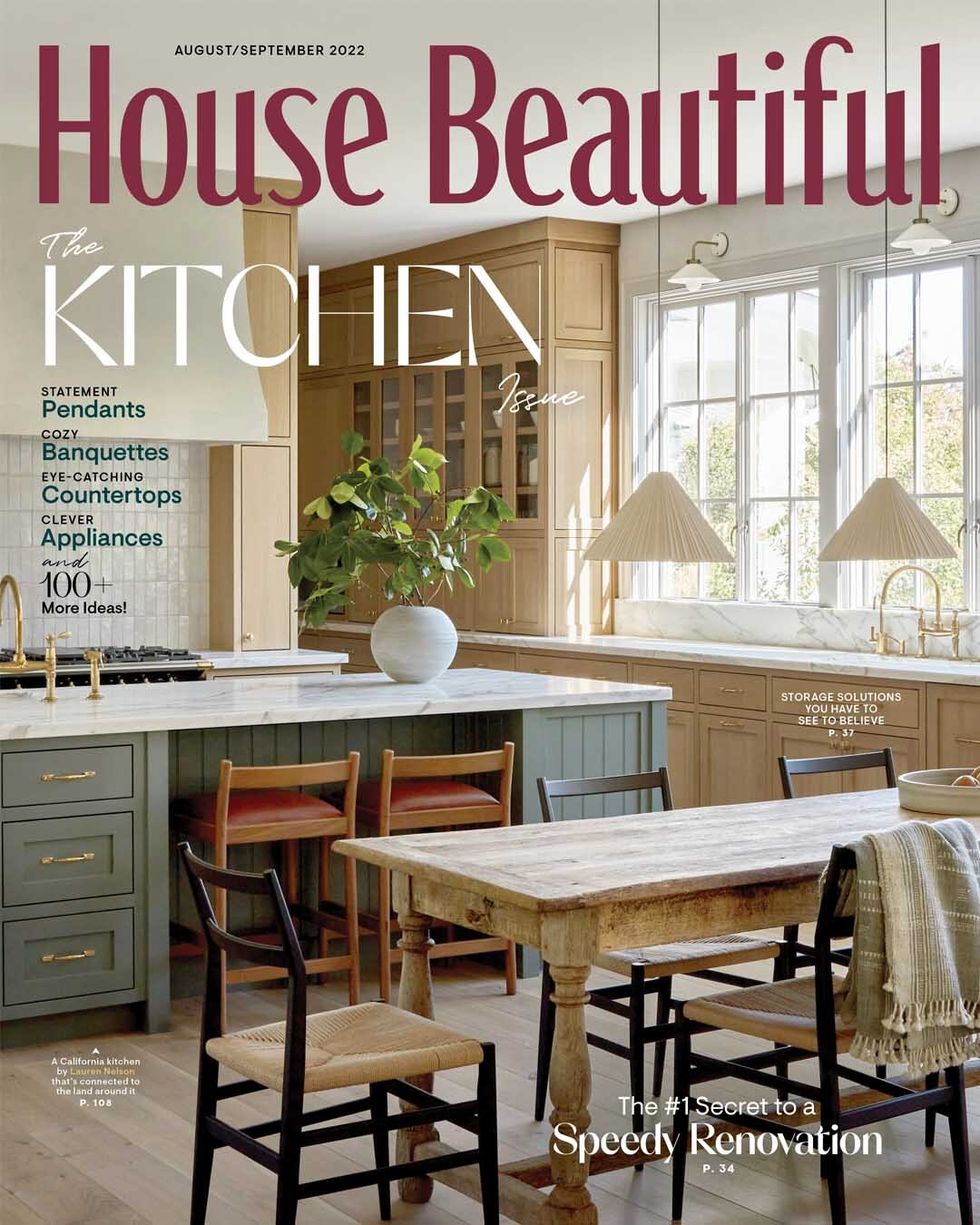 house beautiful cover with kitchen