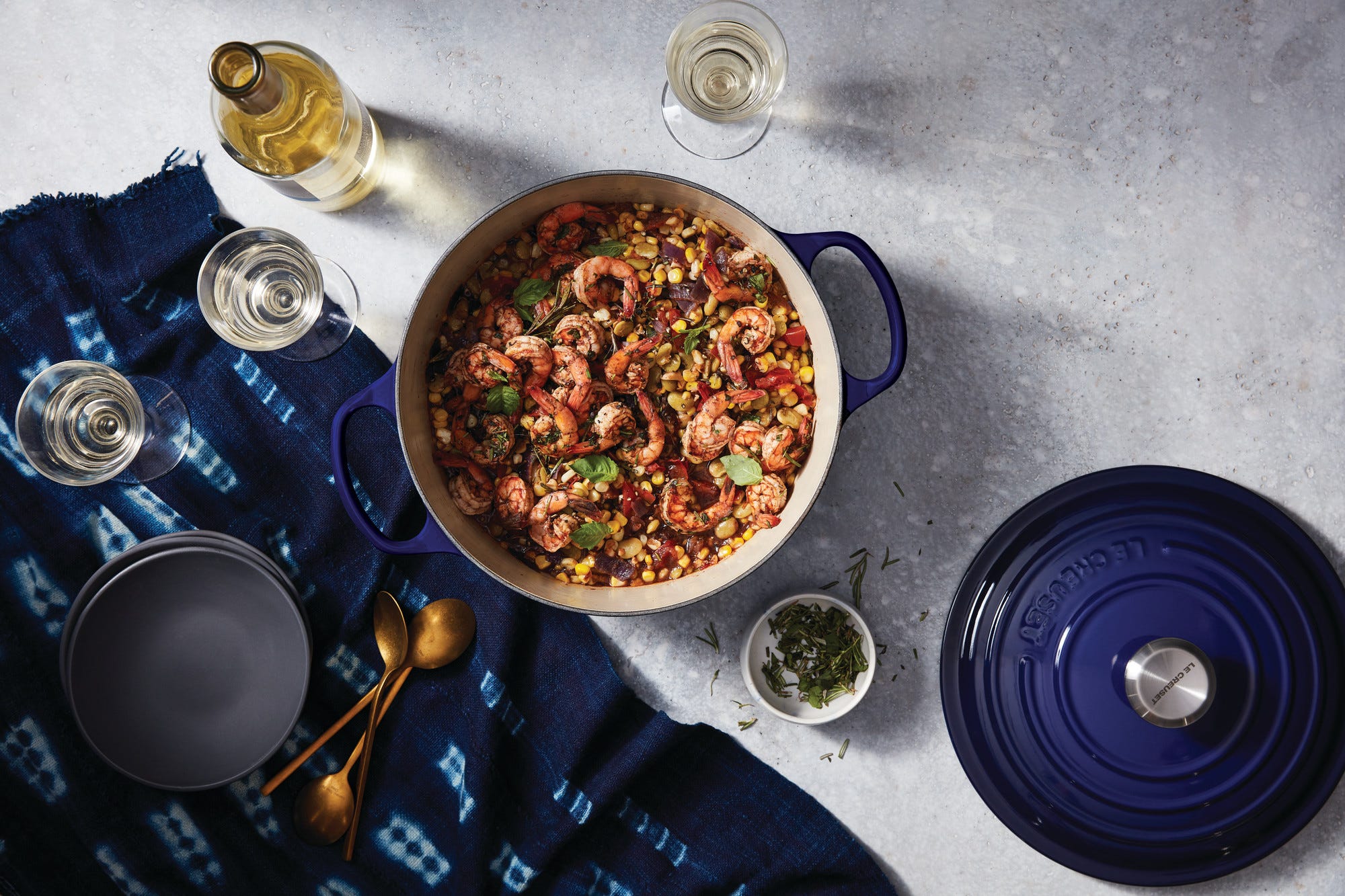 Le Creuset's New Indigo Line Looks Like The Midnight Sky