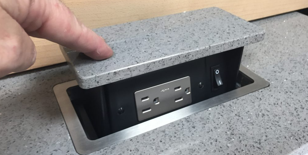 Pop Up Outlets Hide Into Your Countertops