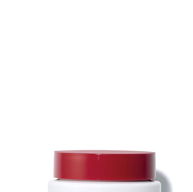 a red and white container