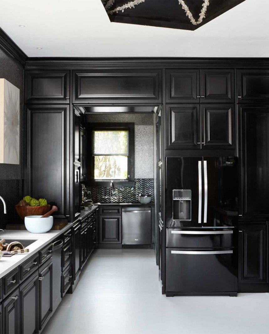 11 Black Kitchens - Black Cabinet and Backsplash Ideas