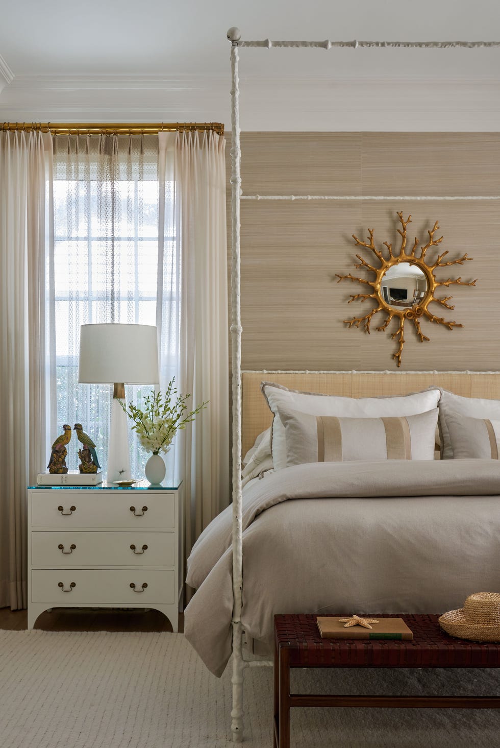 a bedroom with a bed and a lamp a bedroom with a bed and a lamp