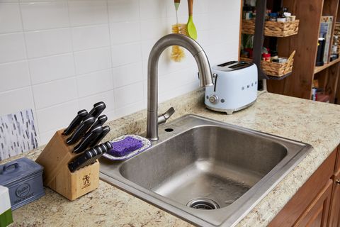 Sink, Kitchen sink, Countertop, Tap, Property, Plumbing fixture, Room, Kitchen, Bathroom sink, Drain, 
